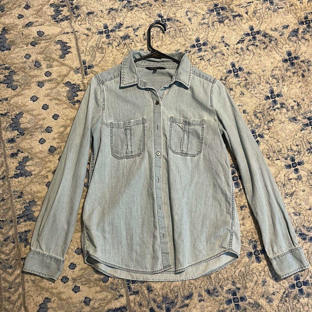 Express size S soft denim button shirt